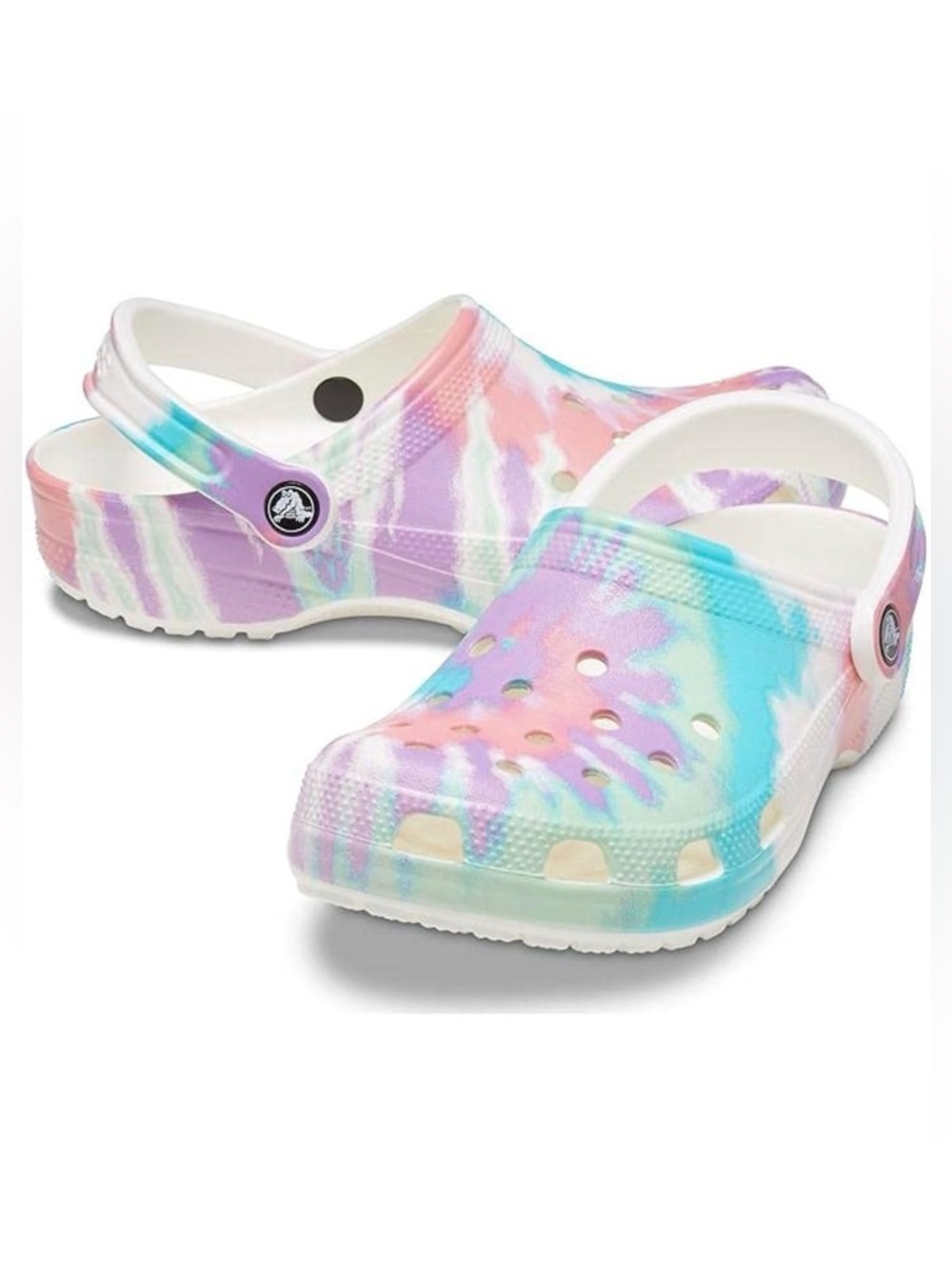 CROCS Classic Fresco Tie-Dye Graphic Clogs Shoes - Women’s 8